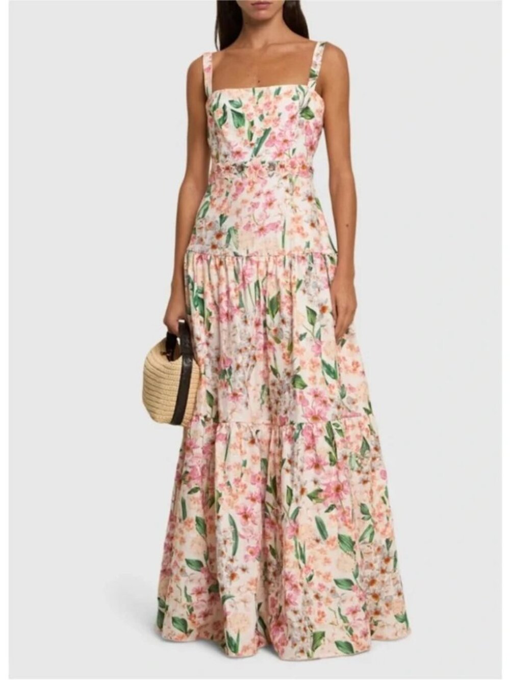 Agua by Agua Bendita | Lima Linen Maxi Dress | Jardinera Print | Large